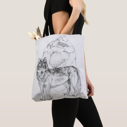 Het hart van het Wolf-Tas Tote Bag (Dichtbij)
