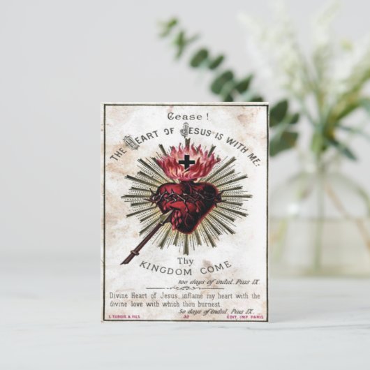 Het hart van Jezus Briefkaart (Staand voorkant)