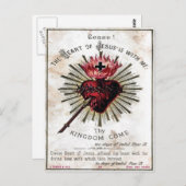 Het hart van Jezus Briefkaart (Voorkant / Achterkant)