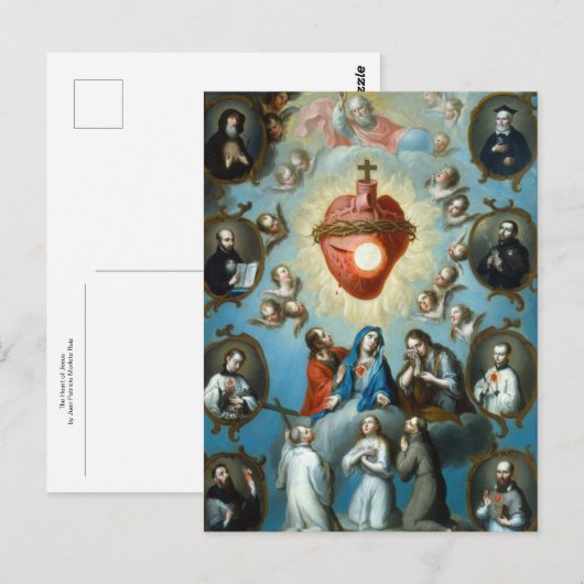 Het hart van Jezus door Juan Patricio Morlete Ruiz Briefkaart (Voorkant / Achterkant)