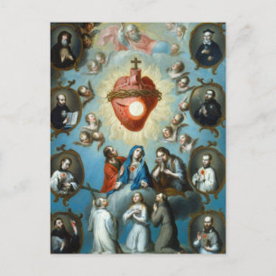 Het Hart van Jezus door Juan Patricio Morlete Ruiz Briefkaart