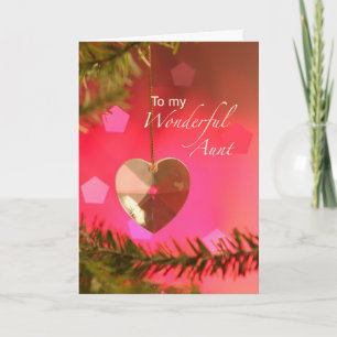 Het Hart van Kerstmis van de tante op de Feestdagen Kaart