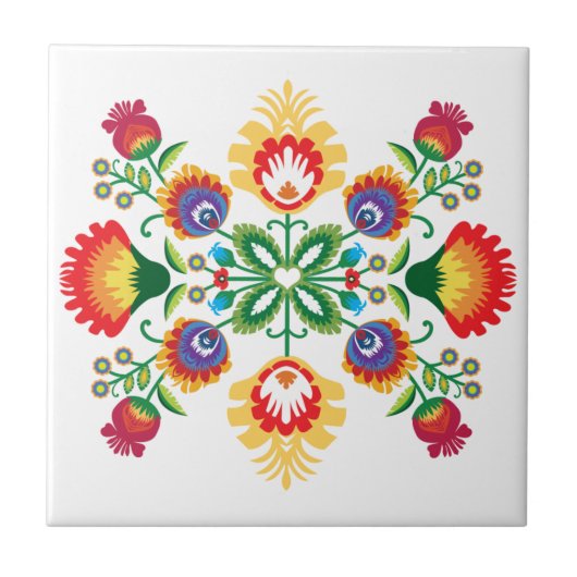 Het hart van Łowicz Tegeltje (Voorkant)