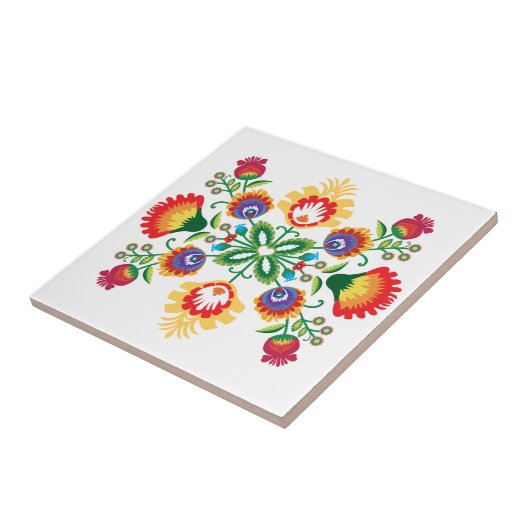 Het hart van Łowicz Tegeltje (Zijkant)