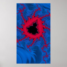 Het hart van Mandelbrot Fractal Abstracte Kunst Poster