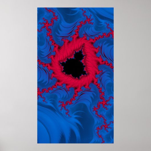 Het hart van Mandelbrot Fractal Abstracte Kunst Poster (Voorkant)