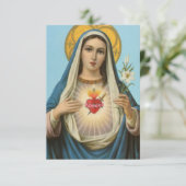 Het hart van Mary Our Lady Heilige Maria Moeder va Bedankkaart (Staand voorkant)
