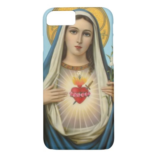 Het hart van Mary Our Lady Heilige Maria Moeder va Case-Mate iPhone Case (Achterkant)
