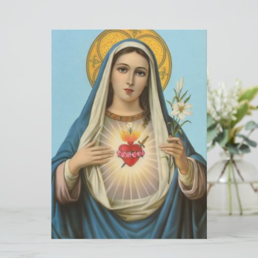 Het hart van Mary Our Lady Heilige Maria Moeder va Kaart (Staand voorkant)
