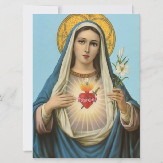 Het hart van Mary Our Lady Heilige Maria Moeder va Kaart (Voorkant)