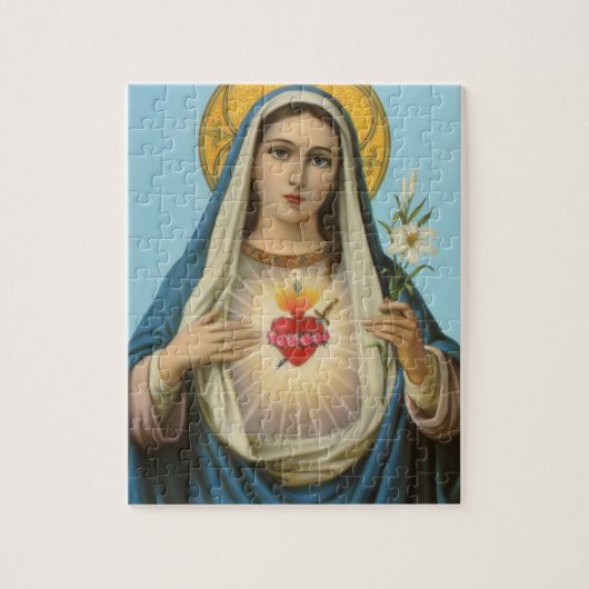 Het hart van Mary Our Lady Heilige Maria Moeder va Legpuzzel (Verticaal)