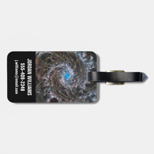 Het hart van Messier 74 Bagagelabel (Achterkant horizontaal)