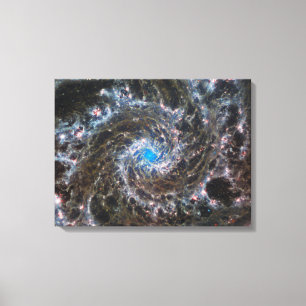 Het hart van Messier 74 Canvas Afdruk