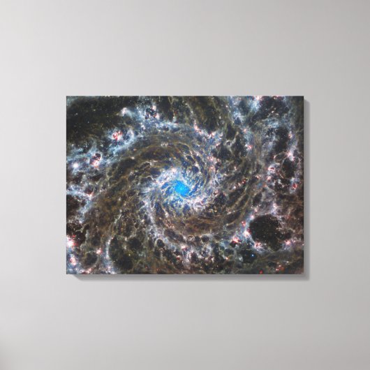 Het hart van Messier 74 Canvas Afdruk (Voorkant)