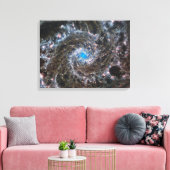 Het hart van Messier 74 Canvas Afdruk (Insitu (Woonkamer))