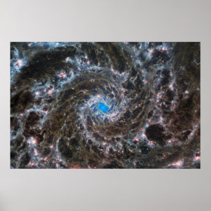 Het hart van Messier 74 Poster