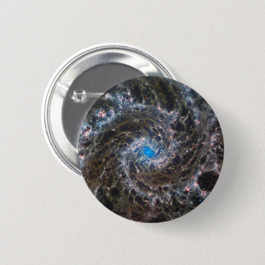 Het hart van Messier 74 Ronde Button 5,7 Cm (Voorkant /achterkant)