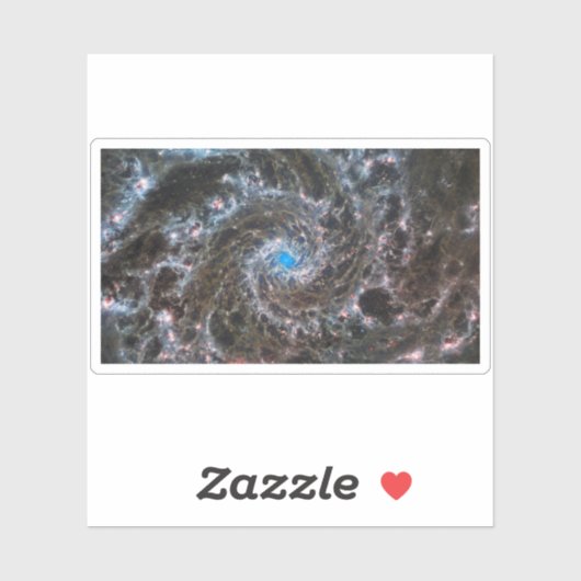 Het hart van Messier 74 Sticker (Vel)