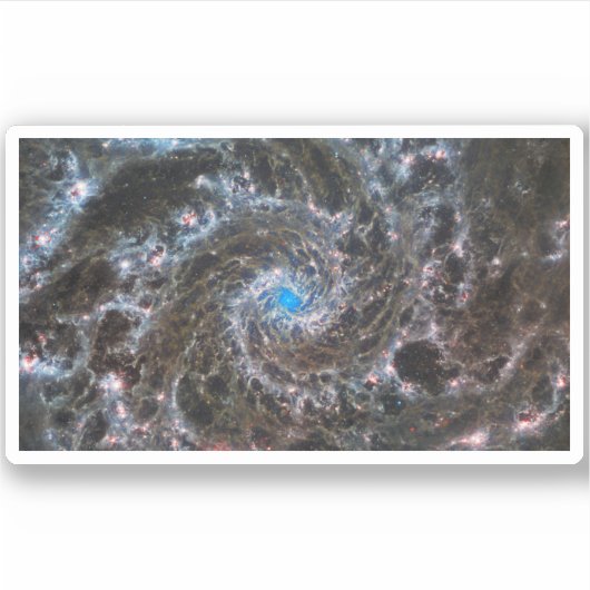 Het hart van Messier 74 Sticker (Voorkant)