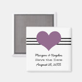 Het Hart van Mod sparen de Datum Magnet, Paars Magneet (Voorkant / Achterkant)