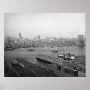 Het hart van New York City uit Brooklyn Poster