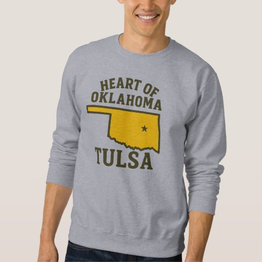 Het hart van Oklahoma | Tulsa State Map Design Trui (Voorkant)