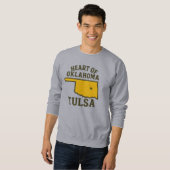 Het hart van Oklahoma | Tulsa State Map Design Trui (Voorkant volledig)