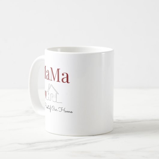 Het hart van ons huis koffiemok (Voorkant links)