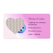 Het Hart van Pasen van de Cartoon van kinderen Etiket (Voorkant)