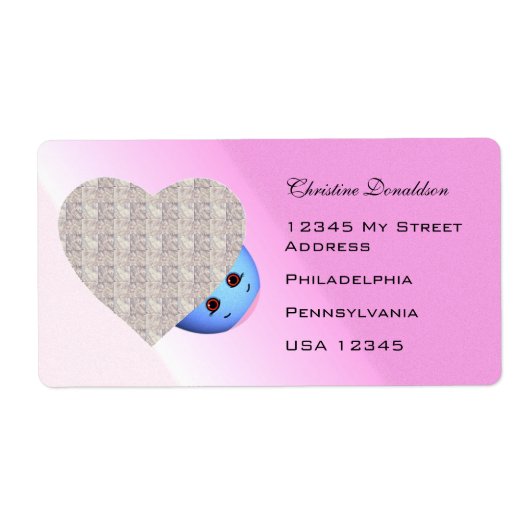 Het Hart van Pasen van de Cartoon van kinderen Etiket (Voorkant)