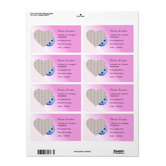 Het Hart van Pasen van de Cartoon van kinderen Etiket (Full Sheet)