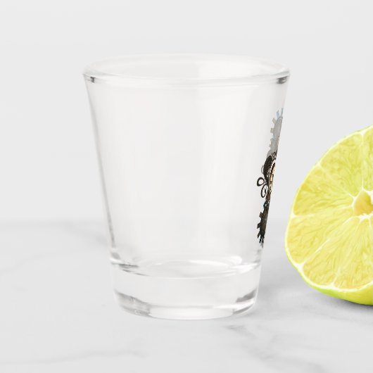 Het hart van steampunk shot glas (Links)
