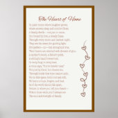 Het hart van thuis - Familie liefde gedicht Printa Poster (Voorkant)