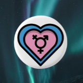 Het hart van Trans Pride Button