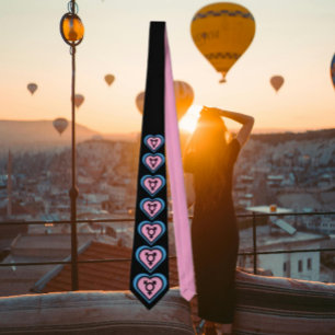 Het hart van Trans Pride Necktie Stropdas