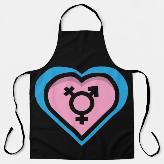 Het hart van Trans Pride Schort (Voorkant)