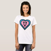 Het hart van Trans Pride T-shirt (Voorkant volledig)