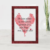 Het Hart van Valentijn Feestdagen Kaart (Voorkant)