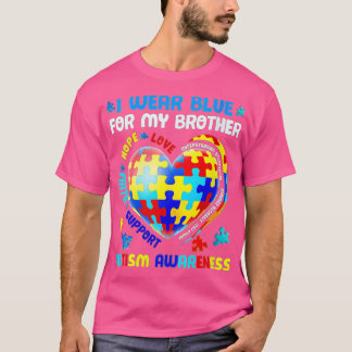 Het hart van vrouwen Draag blauw voor mijn broeder T-shirt