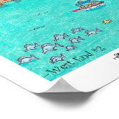 Het hart van West End #2, Roatan, Honduras. Poster (Hoek)