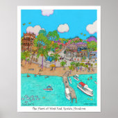 Het hart van West End #2, Roatan, Honduras. Poster (Voorkant)