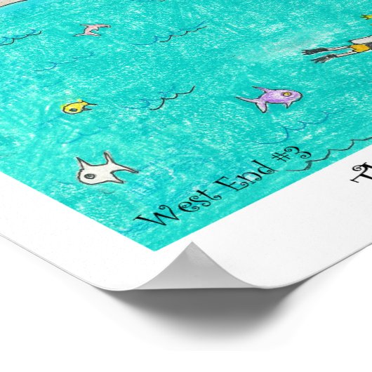 Het hart van West End #3, Roatan, Honduras Poster (Hoek)