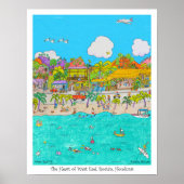 Het hart van West End #3, Roatan, Honduras Poster (Voorkant)