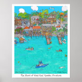 Het hart van West End #7, Roatan, Honduras Poster (Voorkant)