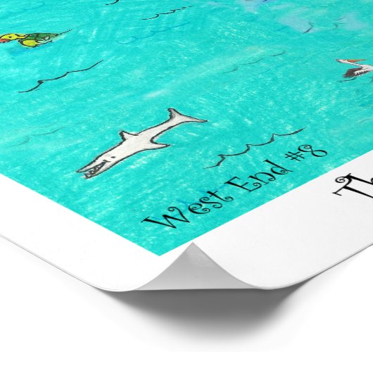 Het hart van West End, #8, Roatan, Honduras Poster (Hoek)