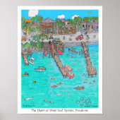 Het hart van West End, #8, Roatan, Honduras Poster (Voorkant)