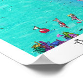 Het hart van West End #9, Roatan, Honduras Poster (Hoek)