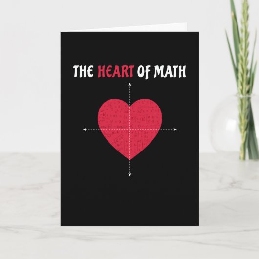 Het Hart van Wiskunde Valentijnsdag Wiskunde Kaart (Voorkant)