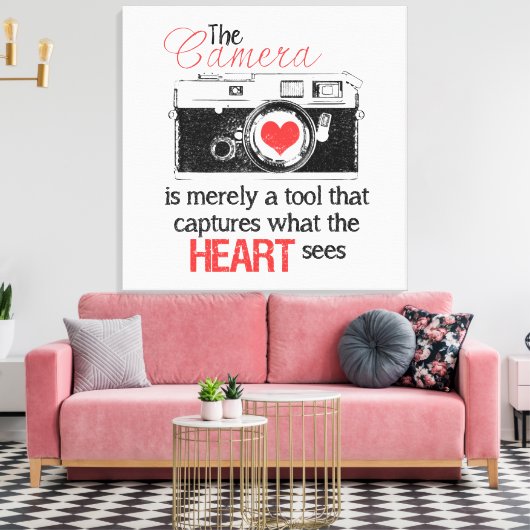 Het hart vastleggen canvas afdruk (Insitu (Woonkamer))