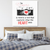 Het hart vastleggen canvas afdruk (Insitu (Slaapkamer))